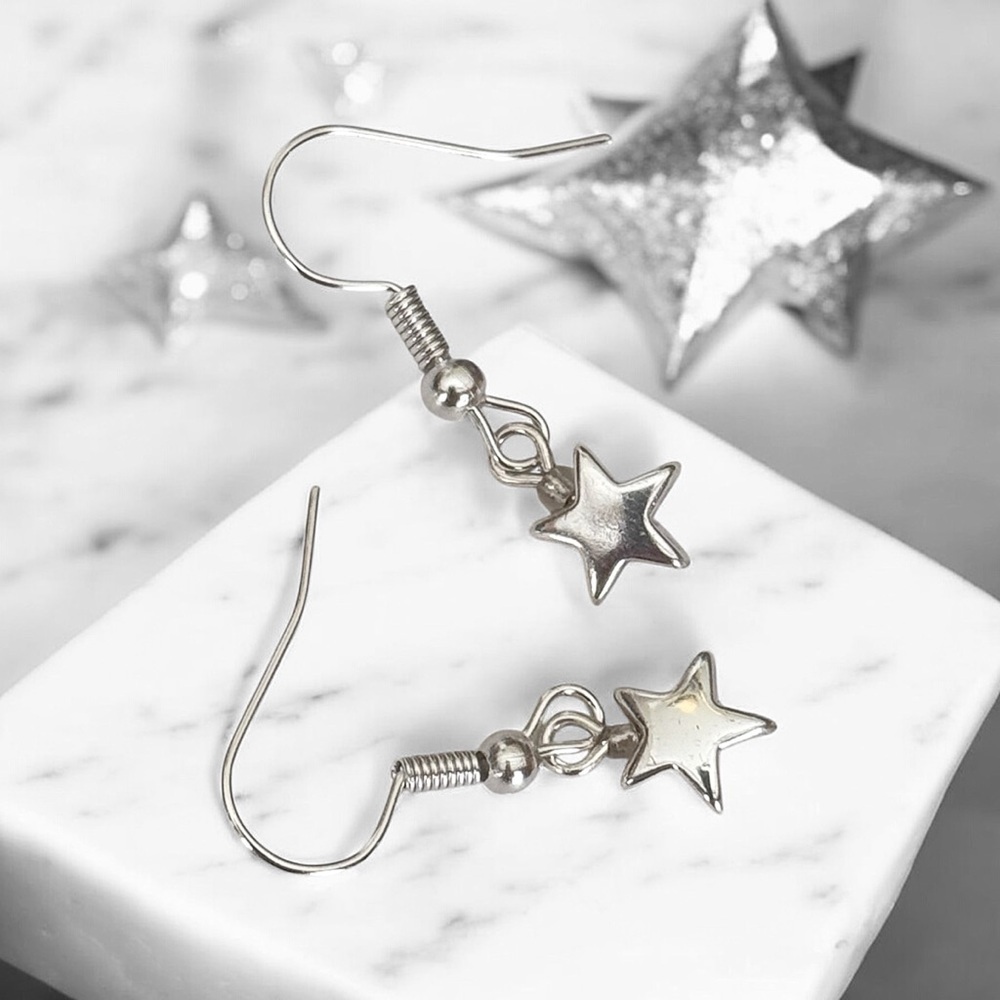 5 For $25💫Small Trendy Silver Star Dangles